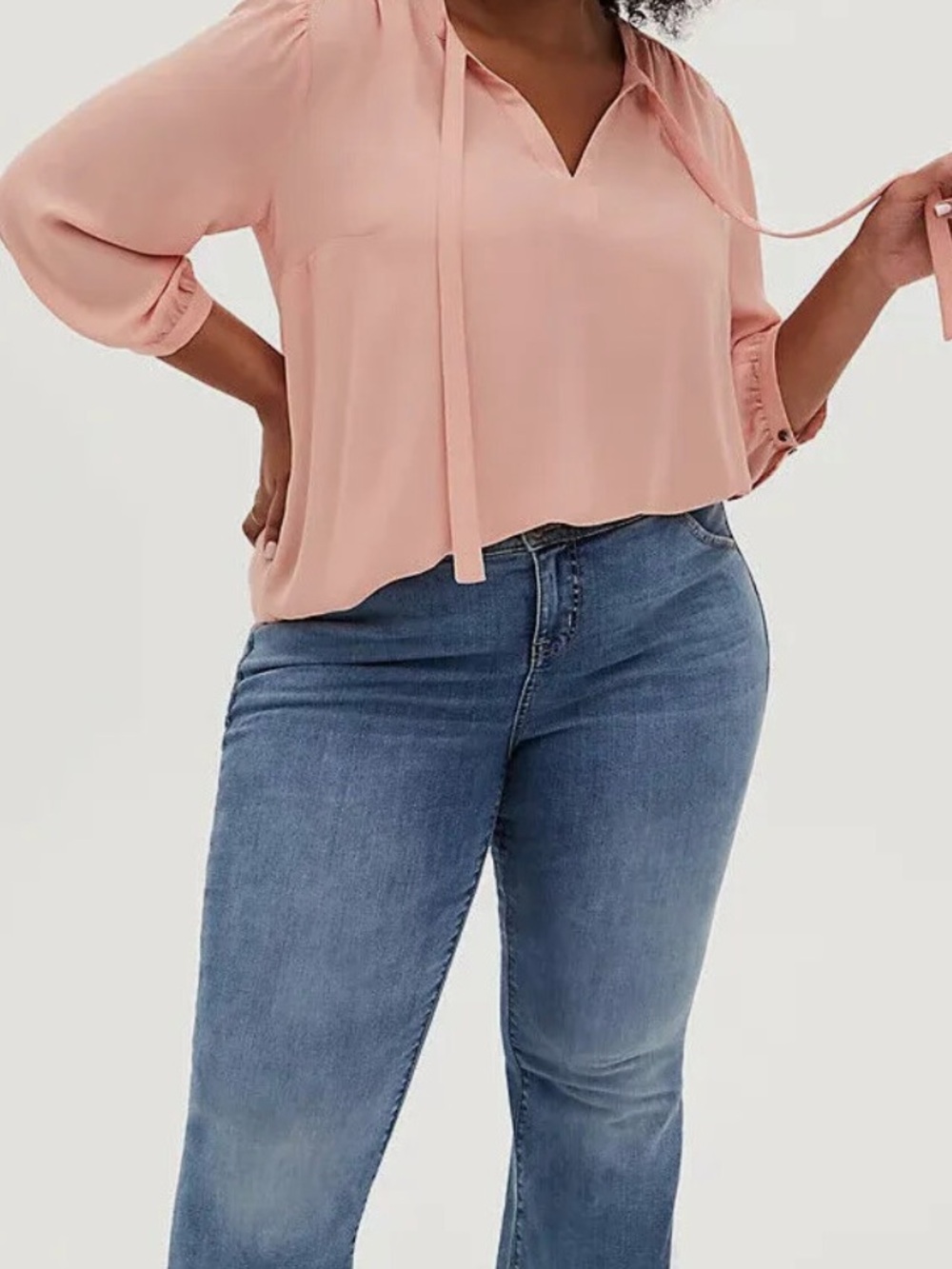 Torrid Georgette Tie-Neck Blouse